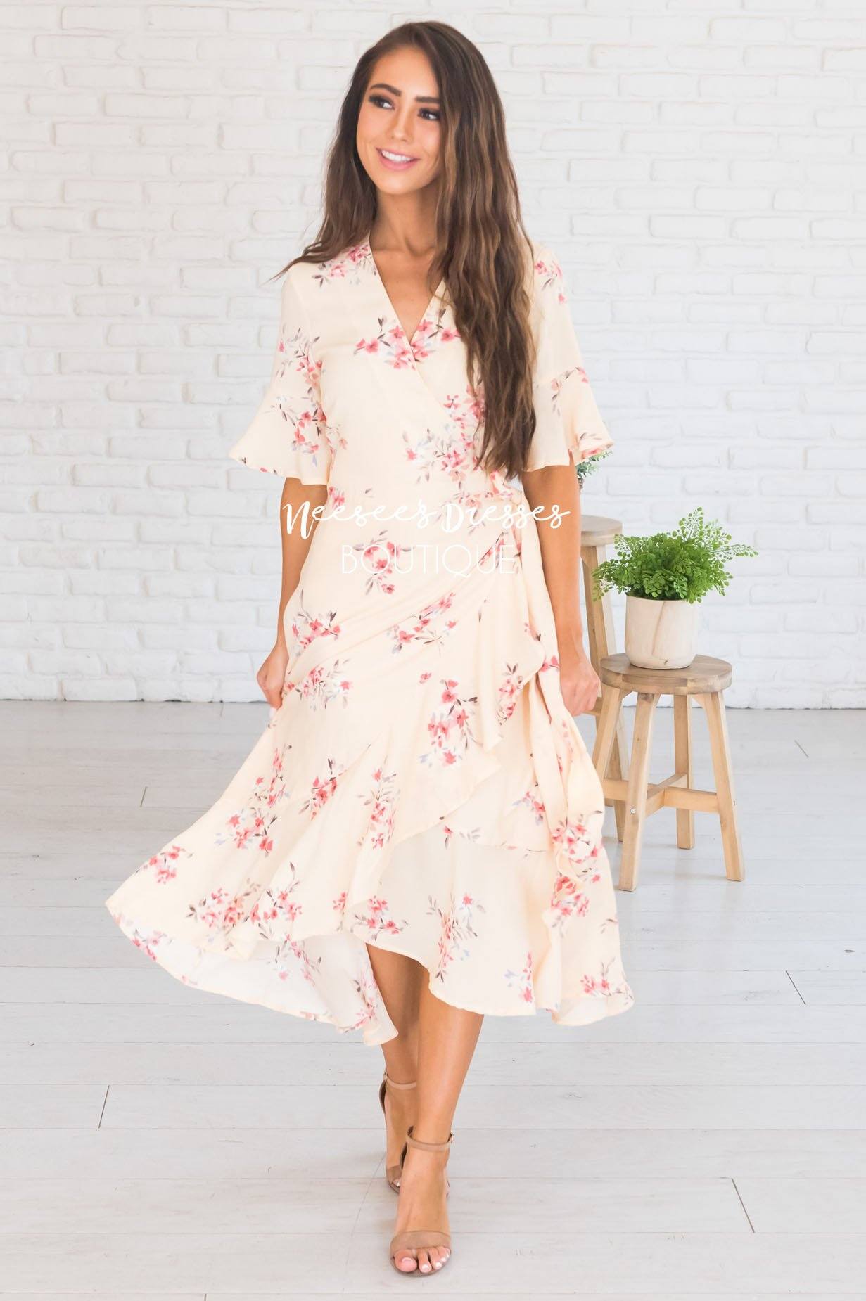 The Norma Wrap Dress Modest Dresses vendor-unknown 