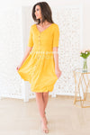 The Gina Button Front Dress Modest Dresses vendor-unknown