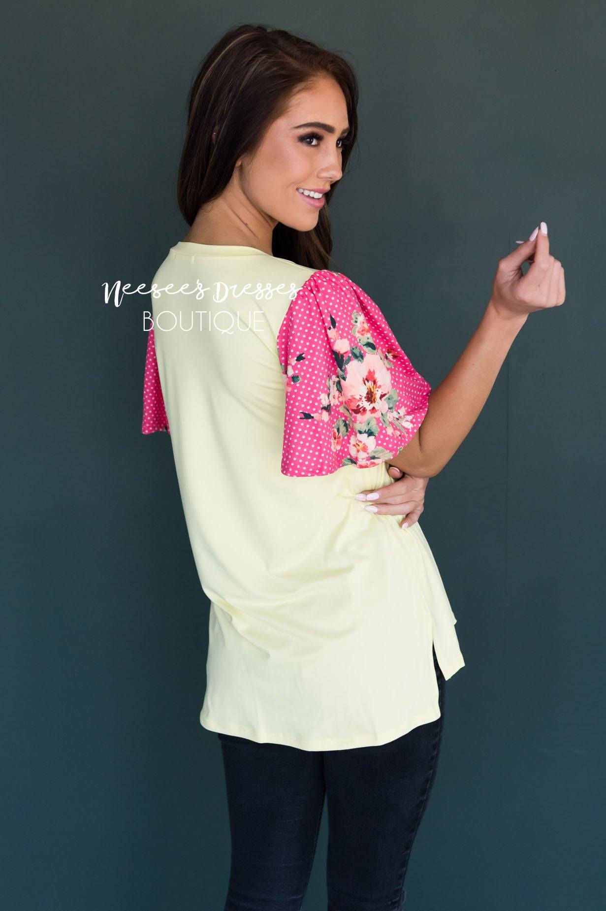 Catching Sunshine Modest Top Modest Dresses vendor-unknown 