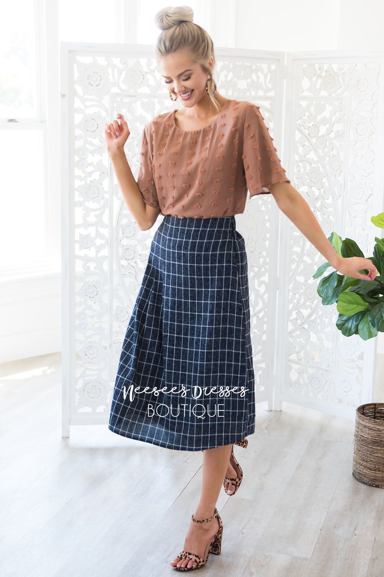 You Had Me at Plaid Skirt Modest Dresses vendor-unknown 