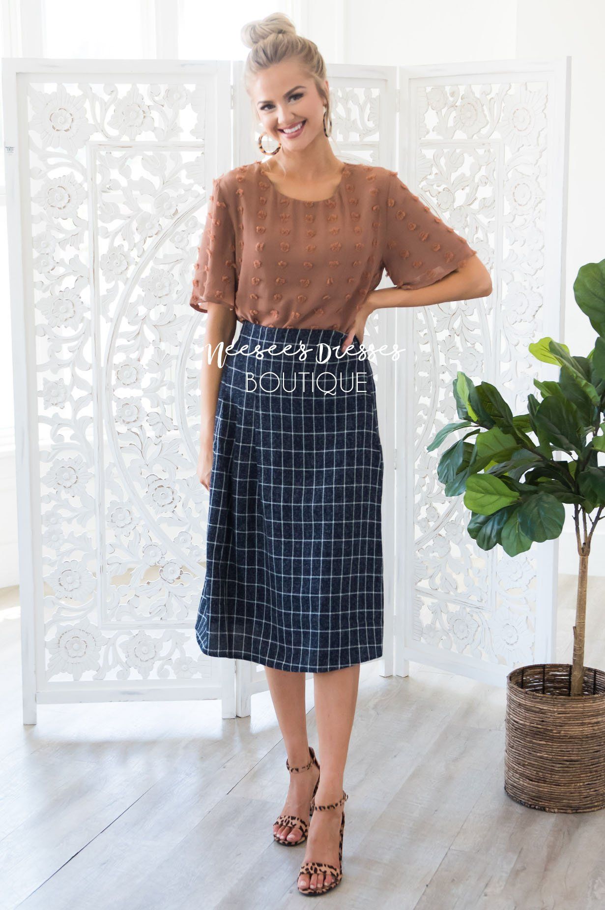 You Had Me at Plaid Skirt Modest Dresses vendor-unknown 